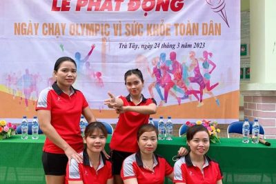 trường mầm non số 1 trà tây hưởng ứng ngày chạy olympic